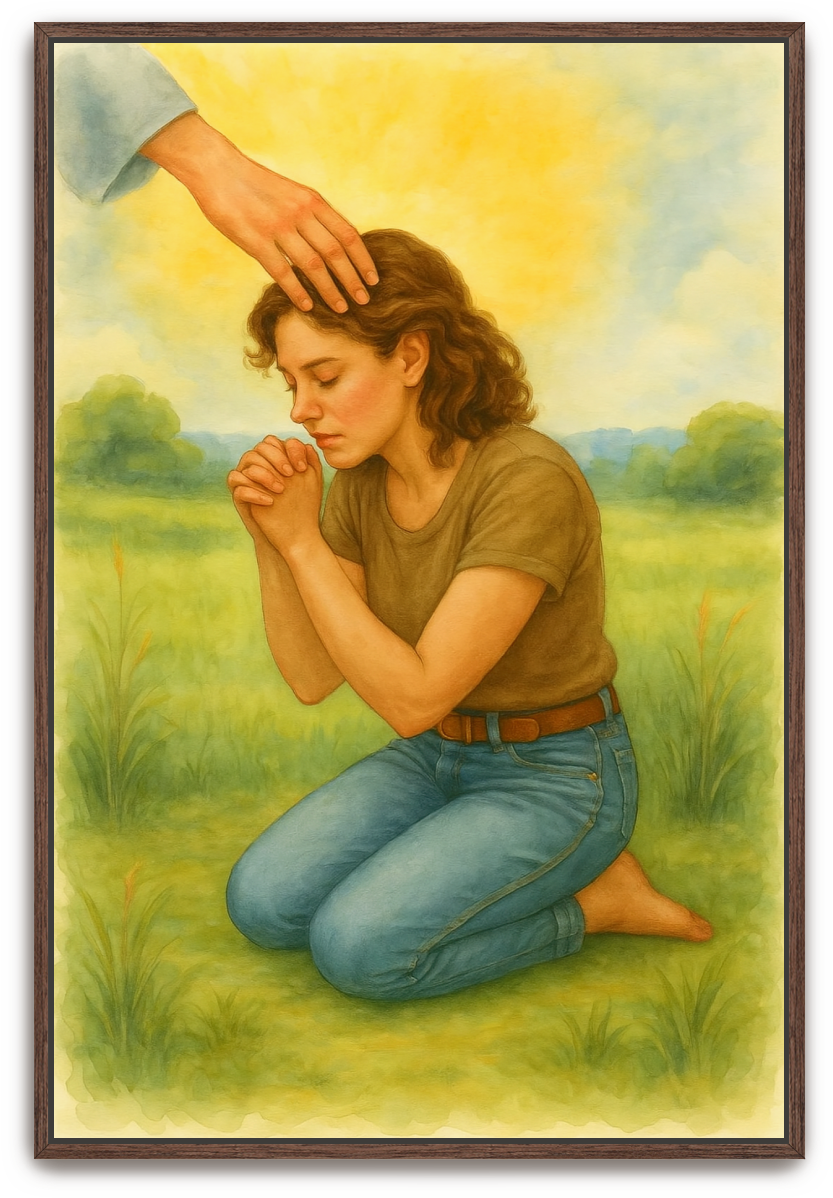 Humbled Prayer 2 - Watercolor - Scriptures Illustrated