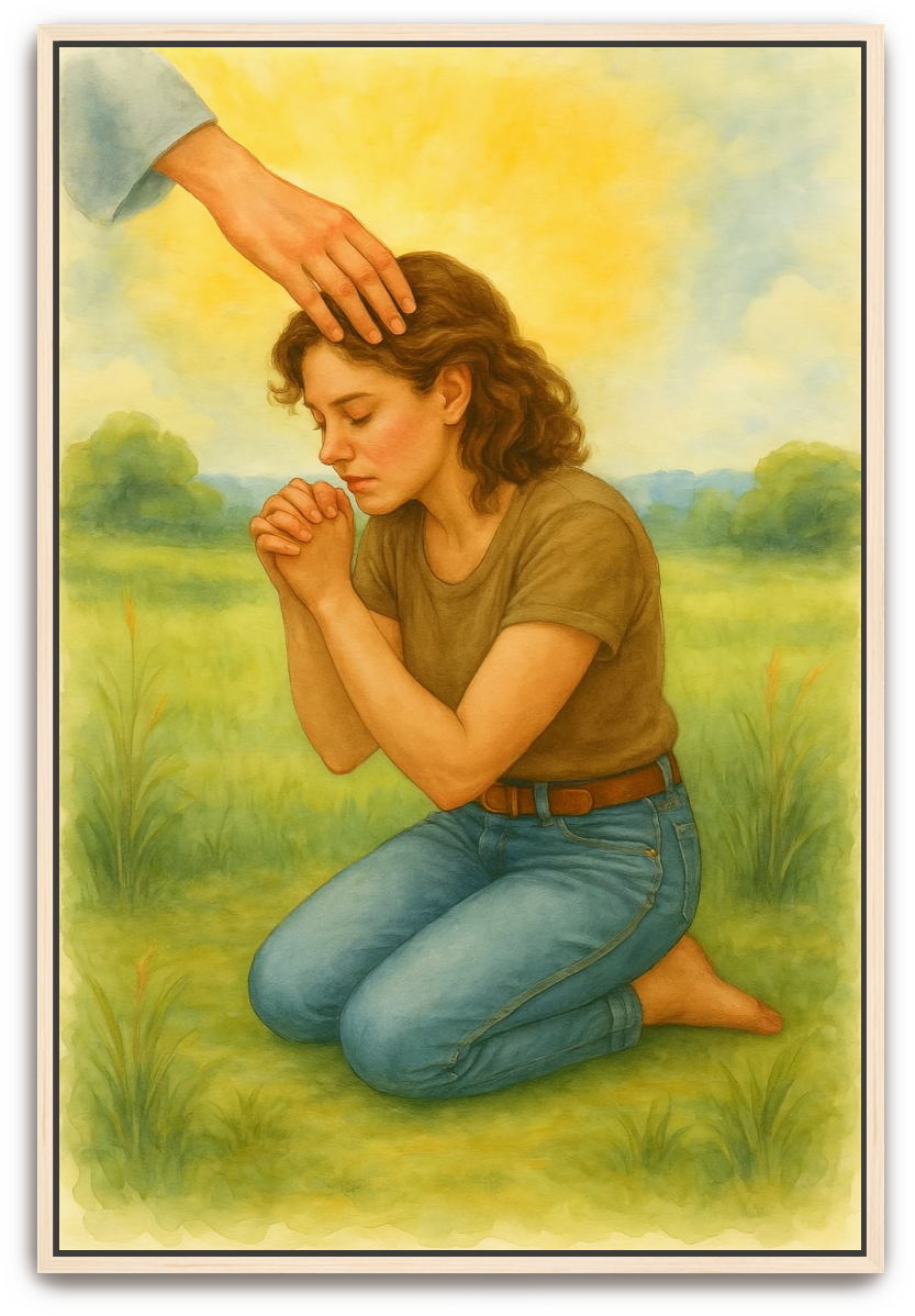 Humbled Prayer 2 - Watercolor - Scriptures Illustrated