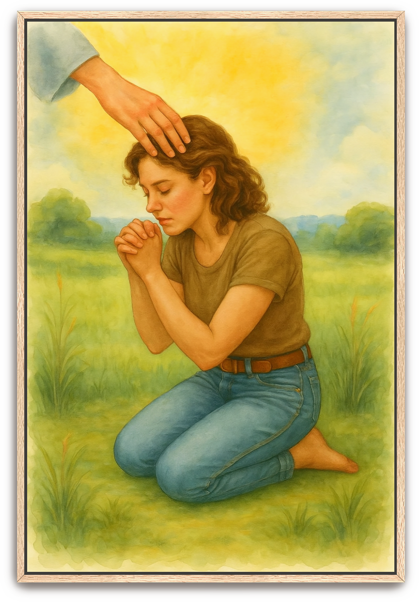 Humbled Prayer 2 - Watercolor - Scriptures Illustrated