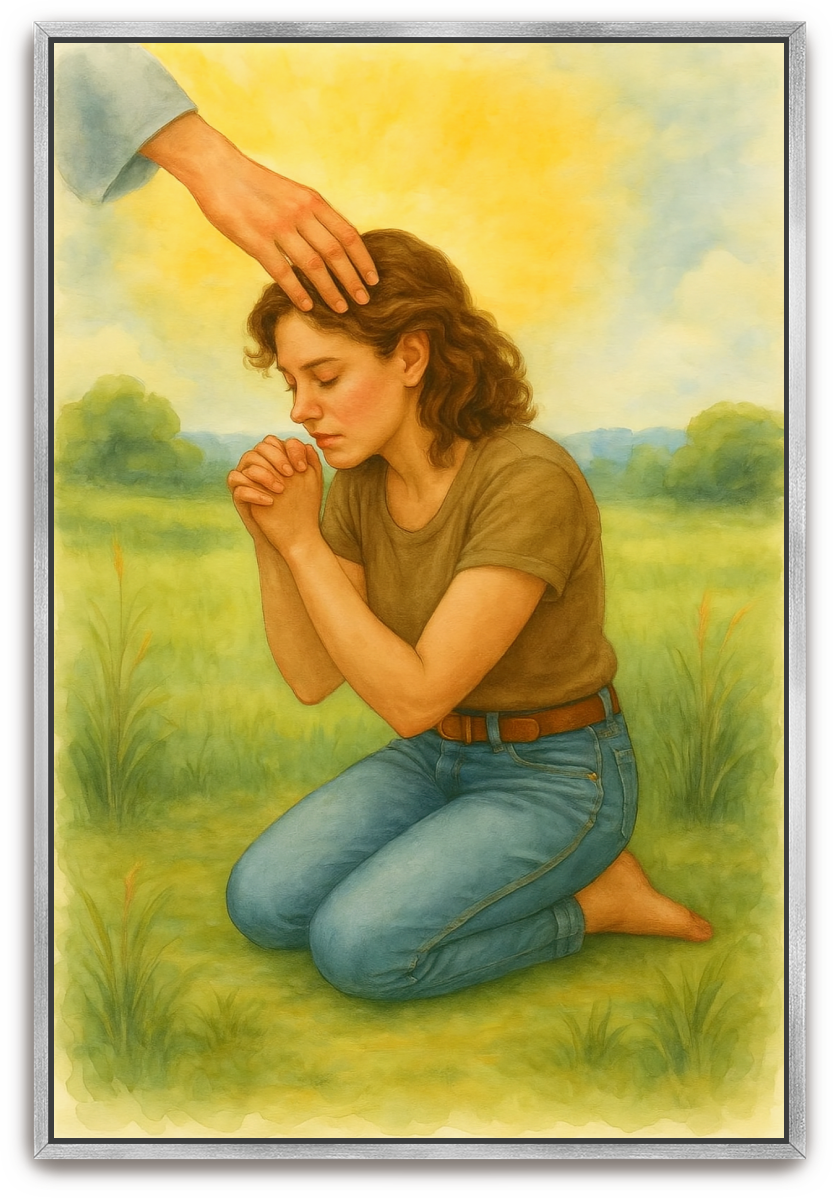 Humbled Prayer 2 - Watercolor - Scriptures Illustrated