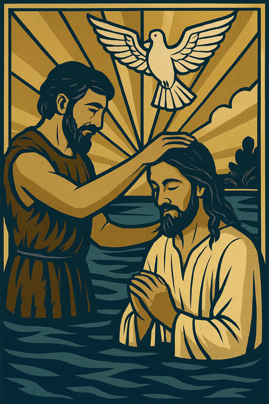 Jesus Baptized - Art Deco