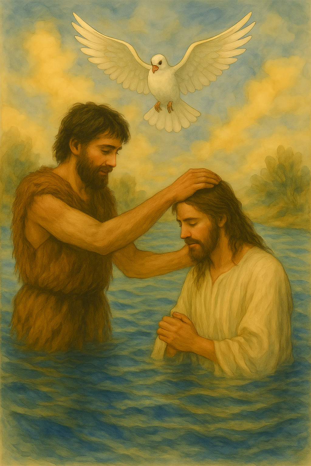 Jesus Baptized - Classical Realism - Scriptures Illustrated