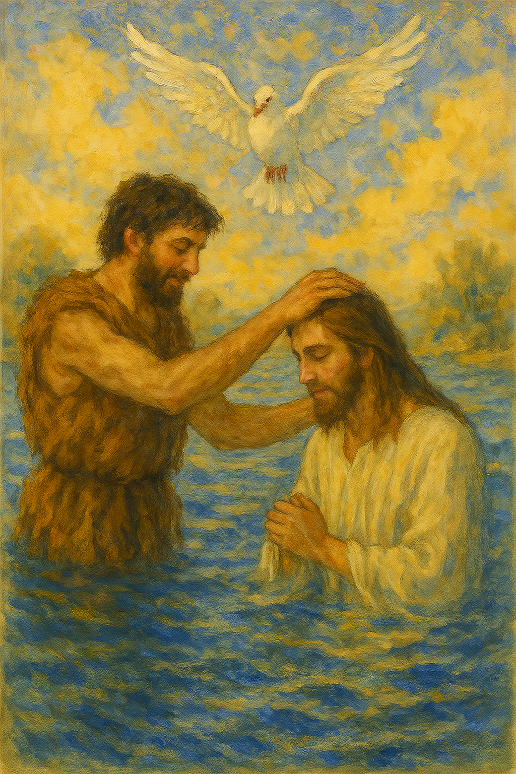 Jesus Baptized - Impressionism - Scriptures Illustrated