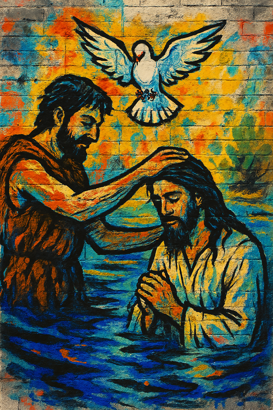 Jesus Baptized - Street Art
