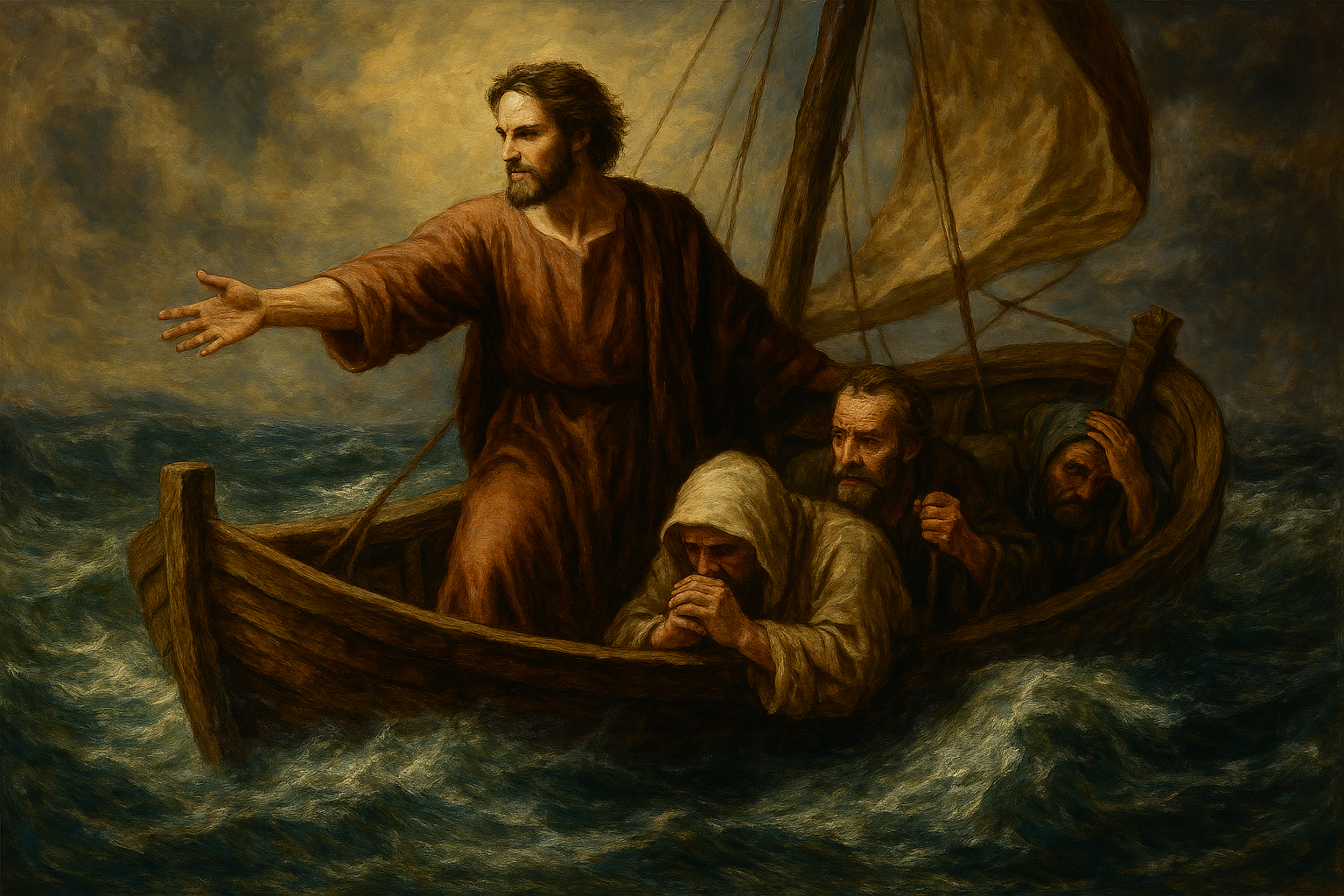 Jesus Calmed - Classical Realism - Scriptures Illustrated