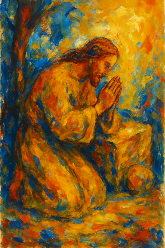 Jesus Prayed - Abstract Expressionism - Scriptures Illustrated