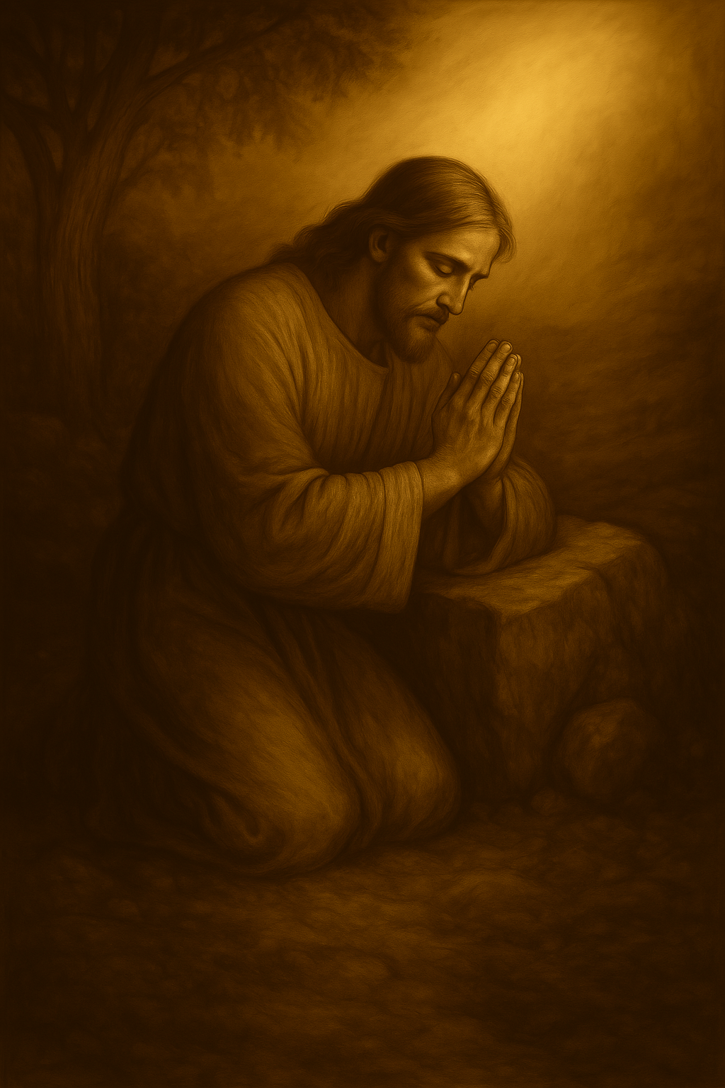 Jesus Prayed - Classical Realism - Scriptures Illustrated