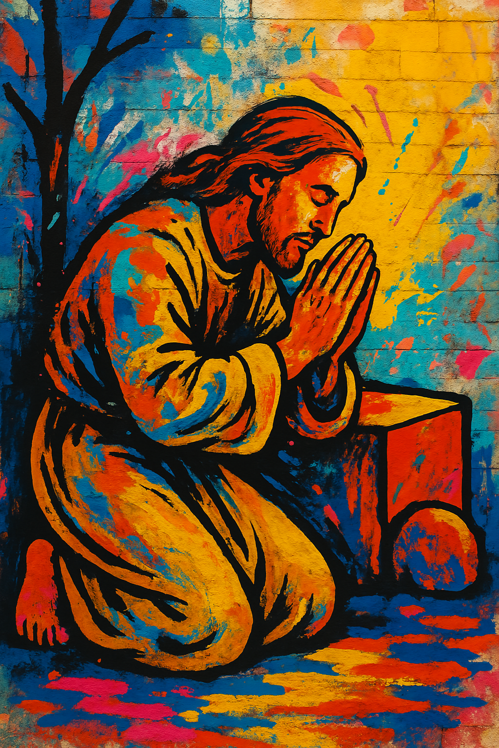 Jesus Prayed - Street Art - Scriptures Illustrated