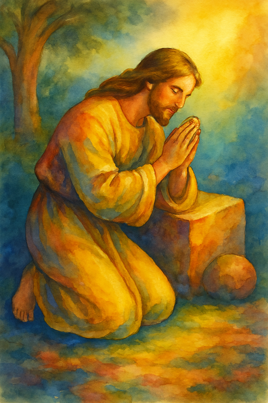 Jesus Prayed - Watercolor - Scriptures Illustrated