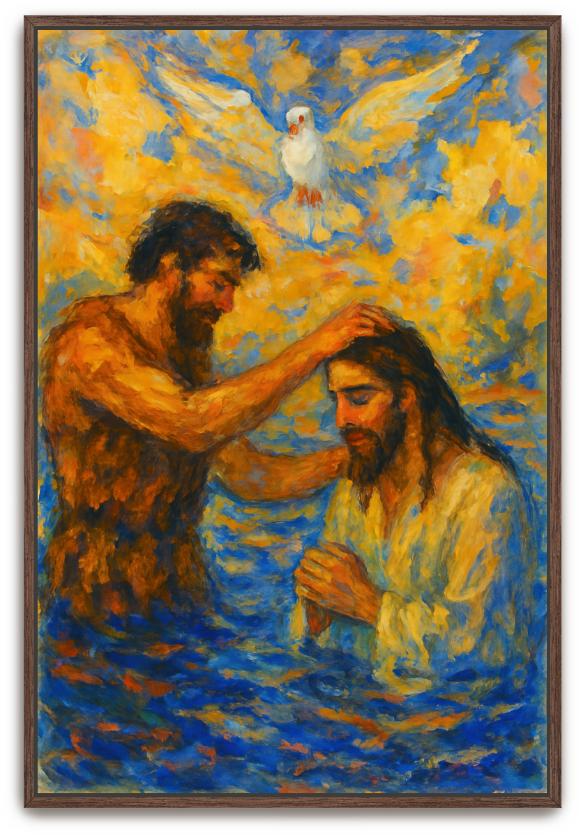Jesus Baptized - Abstract Expressionism