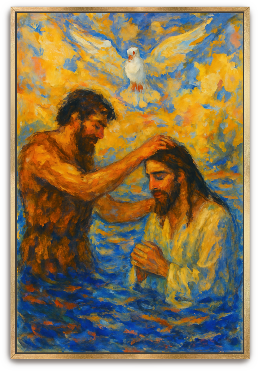 Jesus Baptized - Abstract Expressionism