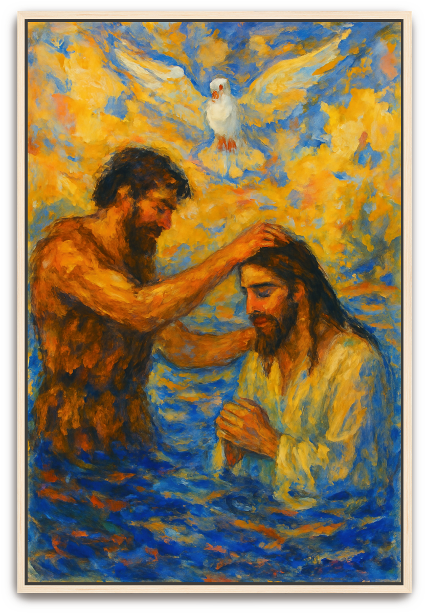 Jesus Baptized - Abstract Expressionism