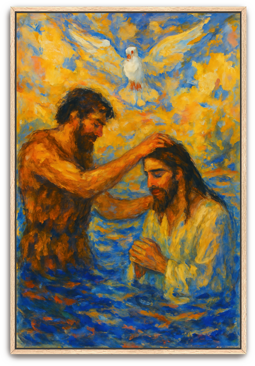 Jesus Baptized - Abstract Expressionism
