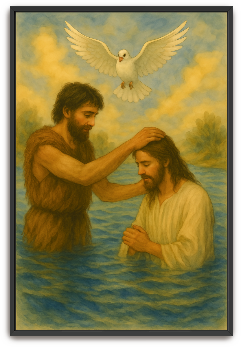 Jesus Baptized - Classical Realism - Scriptures Illustrated