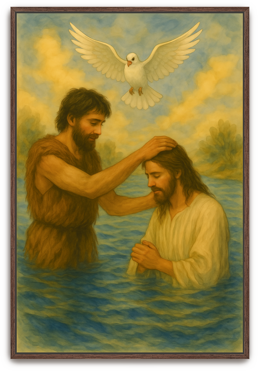 Jesus Baptized - Classical Realism - Scriptures Illustrated