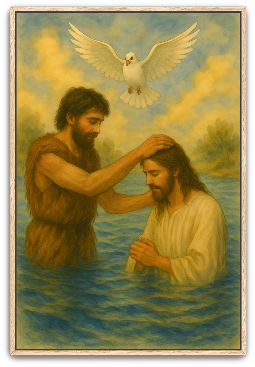 Jesus Baptized - Classical Realism - Scriptures Illustrated