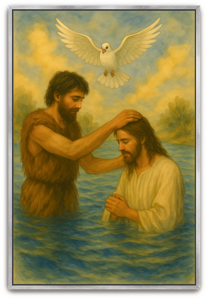 Jesus Baptized - Classical Realism - Scriptures Illustrated