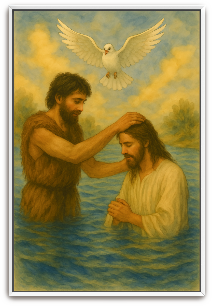 Jesus Baptized - Classical Realism - Scriptures Illustrated