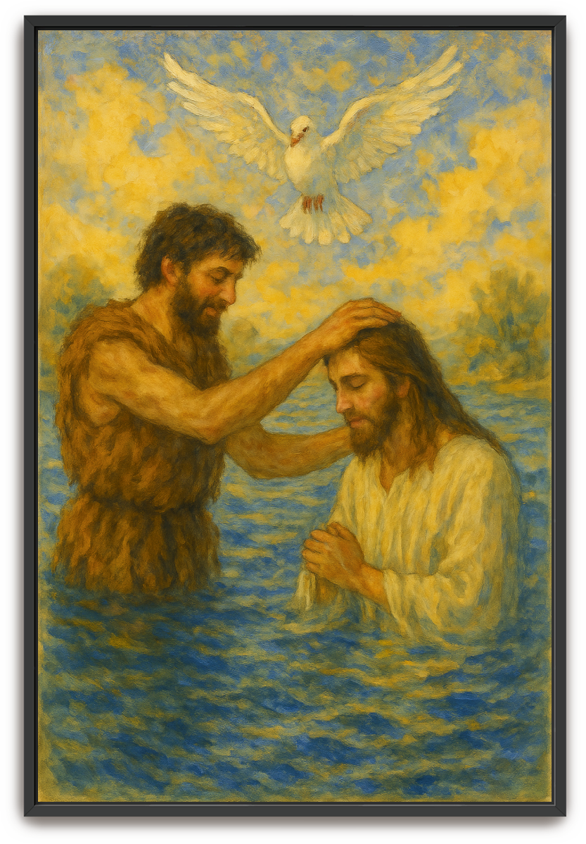 Jesus Baptized - Impressionism - Scriptures Illustrated