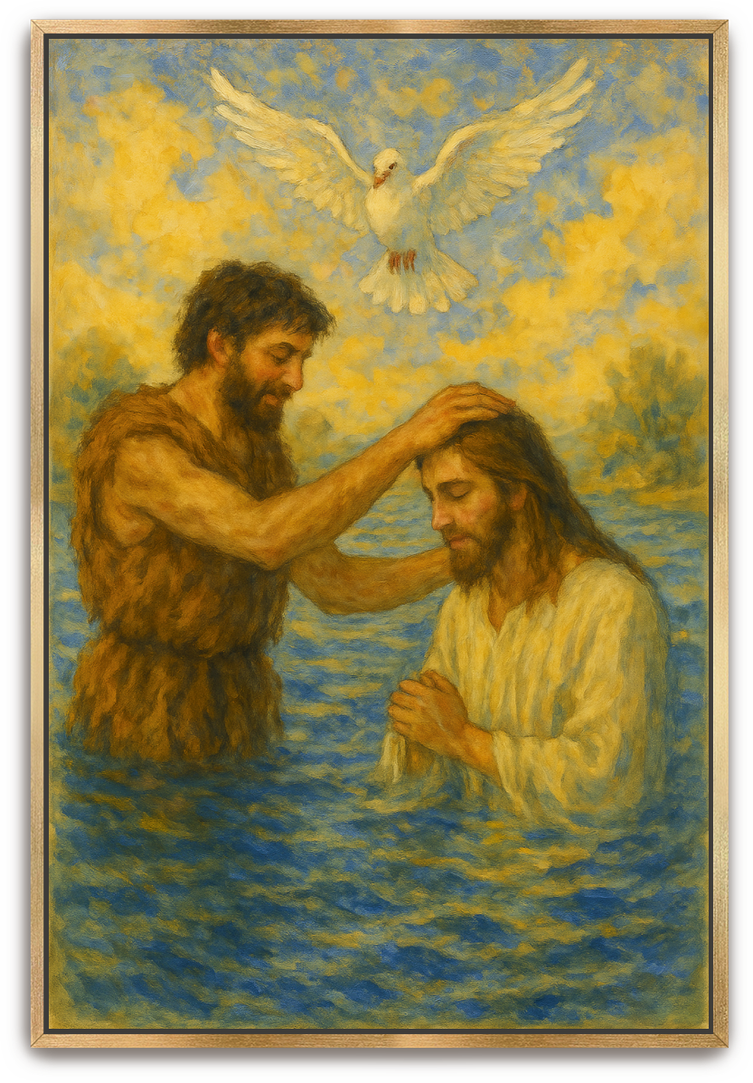 Jesus Baptized - Impressionism - Scriptures Illustrated