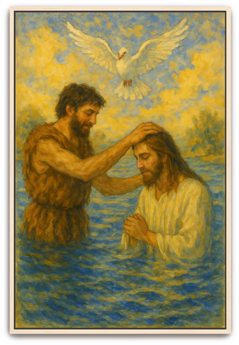 Jesus Baptized - Impressionism - Scriptures Illustrated