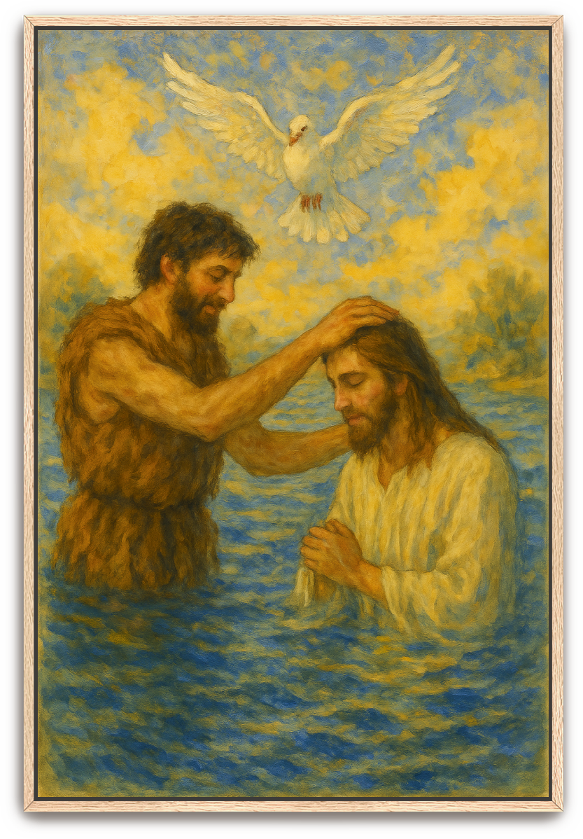 Jesus Baptized - Impressionism - Scriptures Illustrated