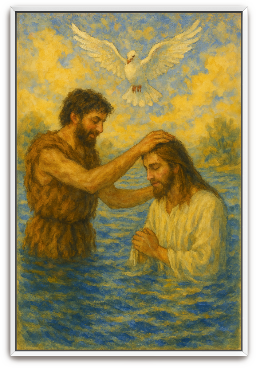 Jesus Baptized - Impressionism - Scriptures Illustrated