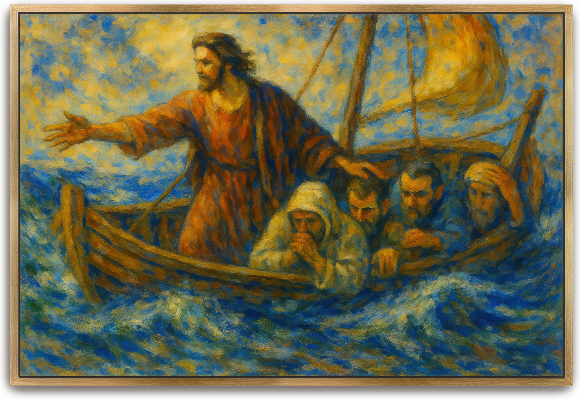 Jesus Calmed - Impressionism - Scriptures Illustrated