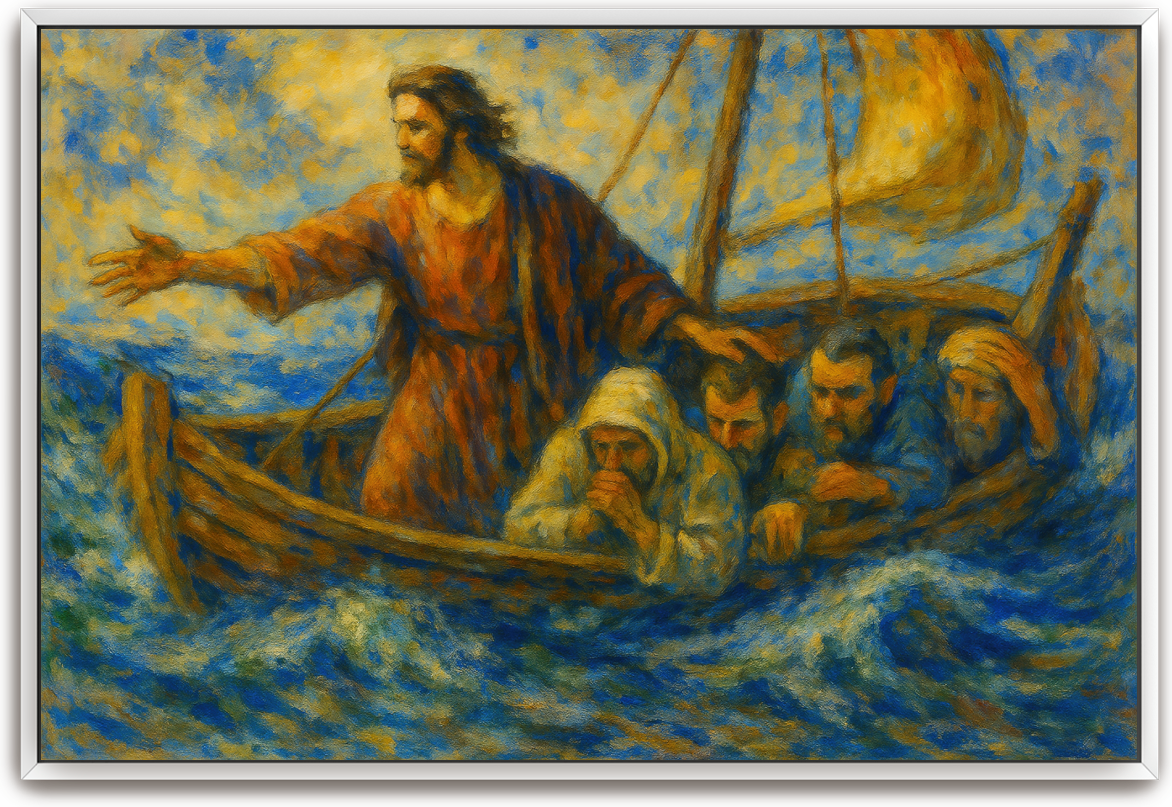 Jesus Calmed - Impressionism - Scriptures Illustrated