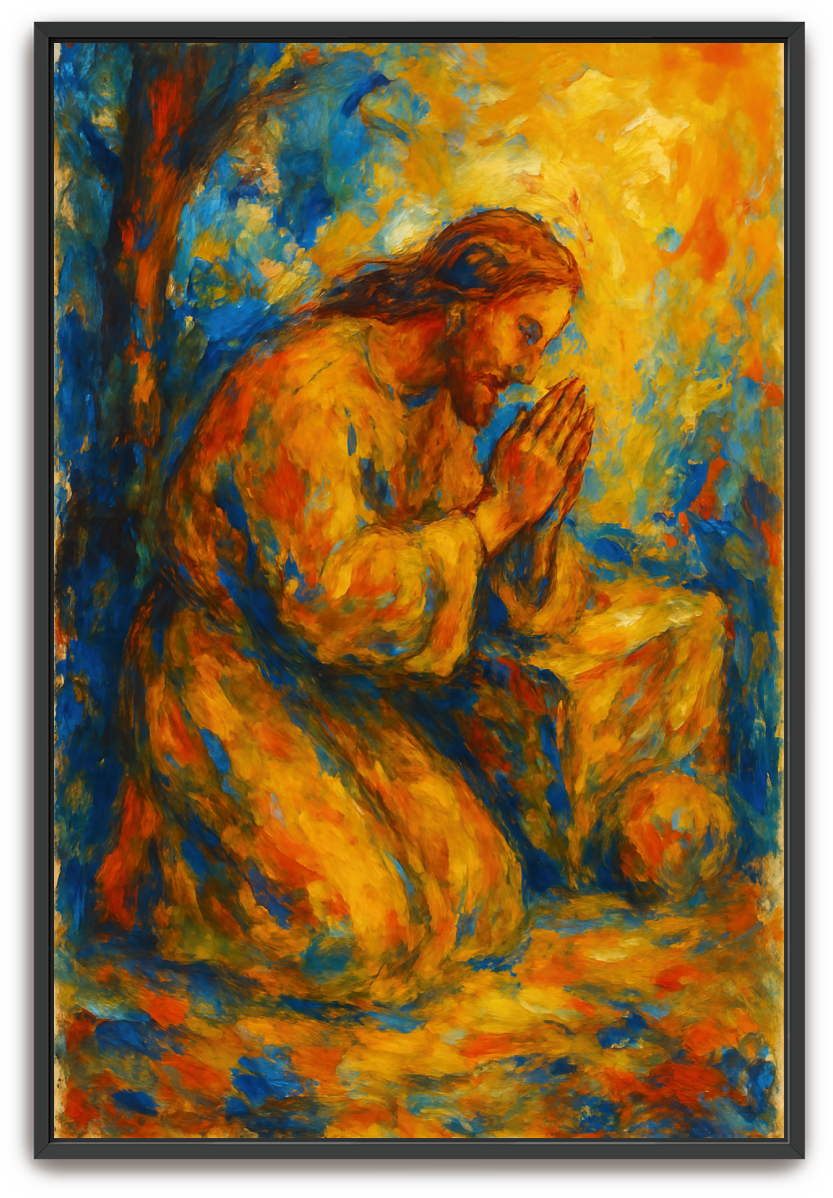 Jesus Prayed - Abstract Expressionism - Scriptures Illustrated