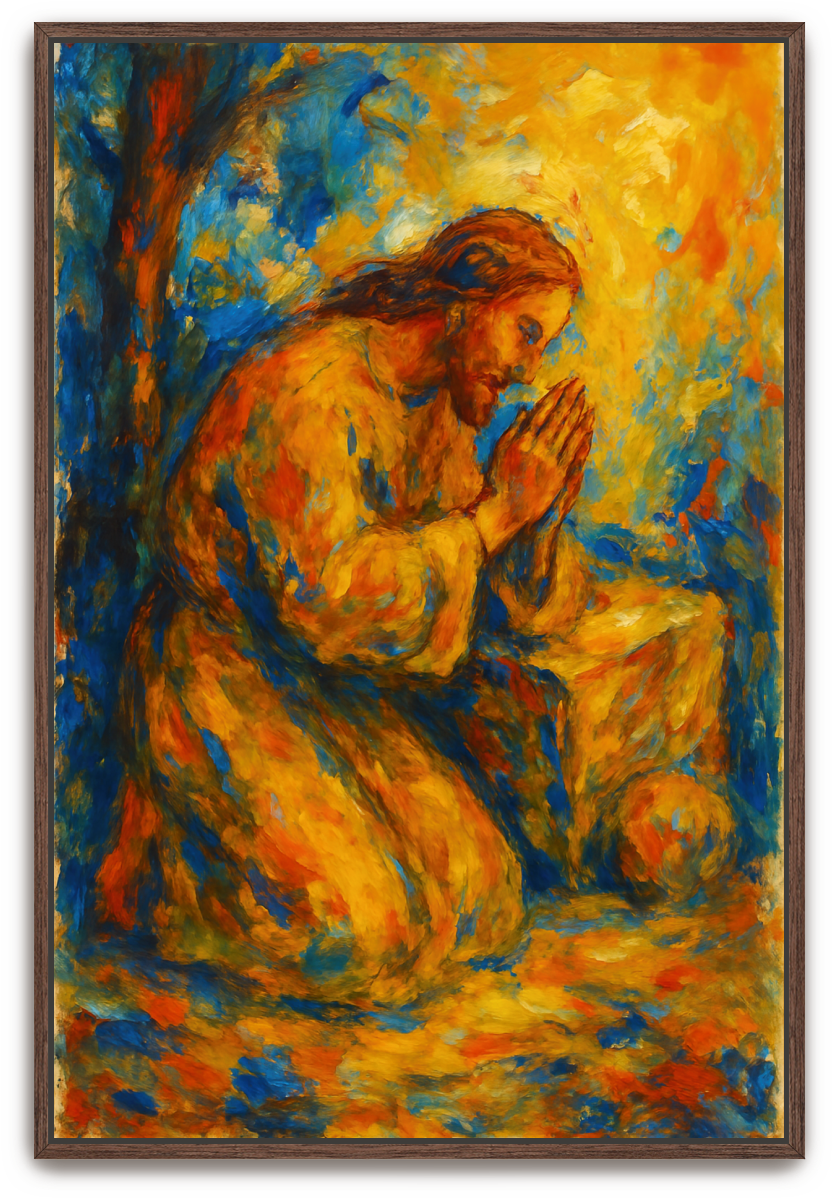 Jesus Prayed - Abstract Expressionism - Scriptures Illustrated