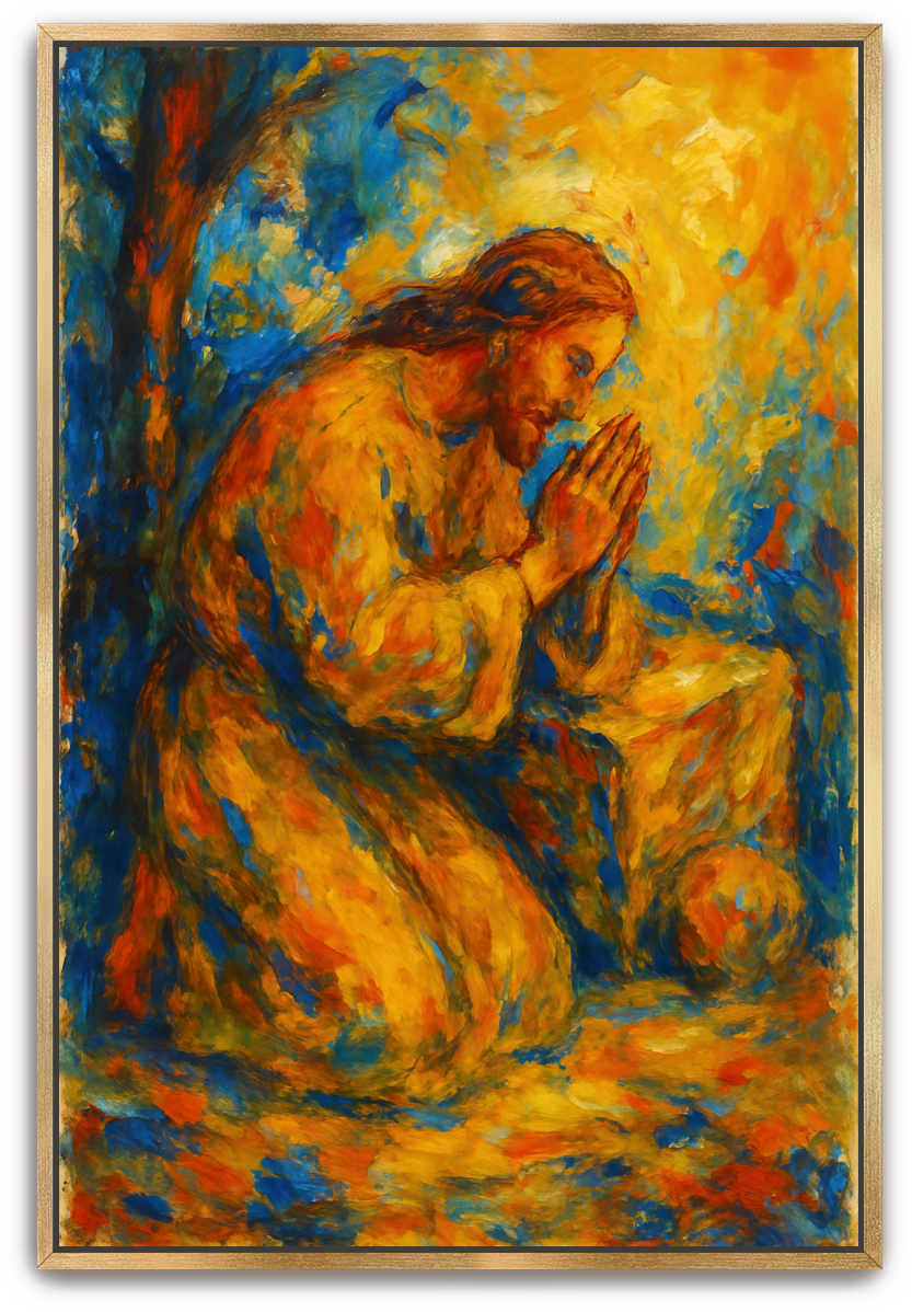 Jesus Prayed - Abstract Expressionism - Scriptures Illustrated