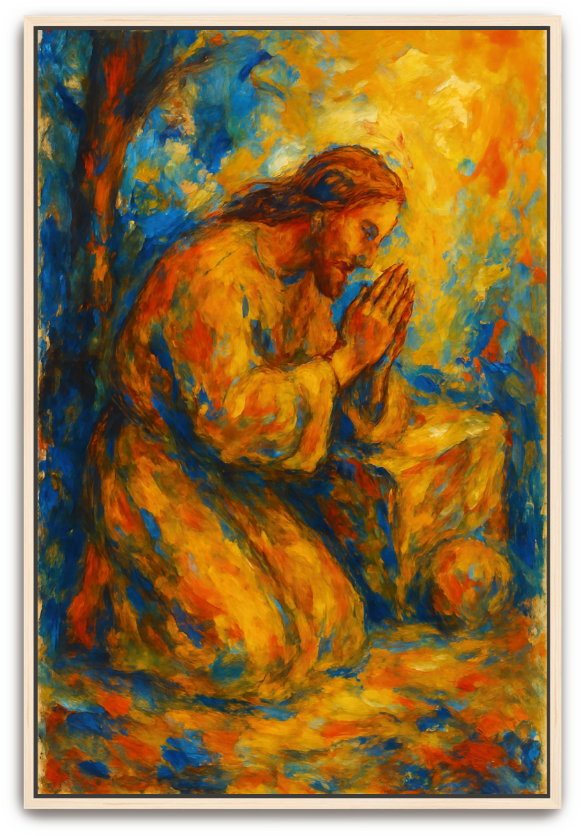 Jesus Prayed - Abstract Expressionism - Scriptures Illustrated