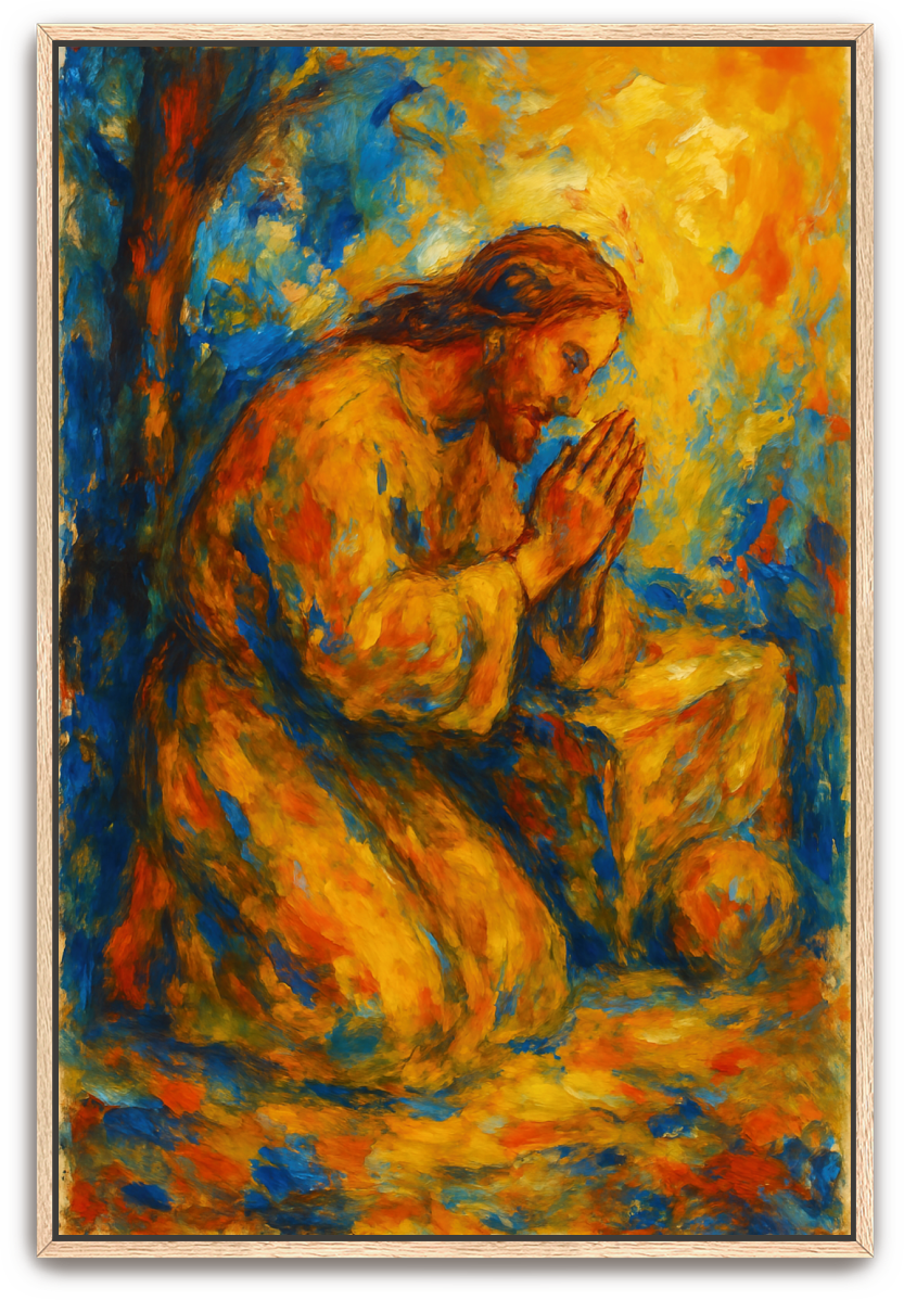 Jesus Prayed - Abstract Expressionism - Scriptures Illustrated