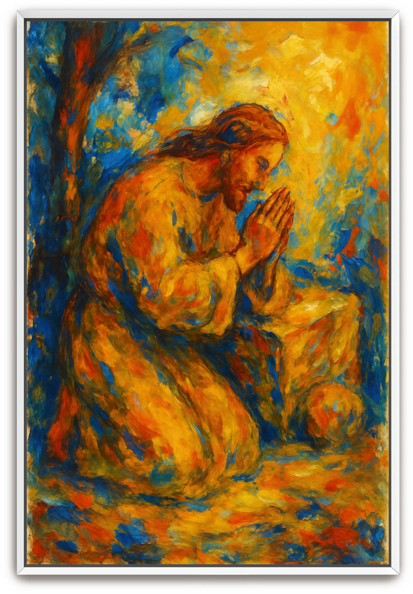 Jesus Prayed - Abstract Expressionism - Scriptures Illustrated