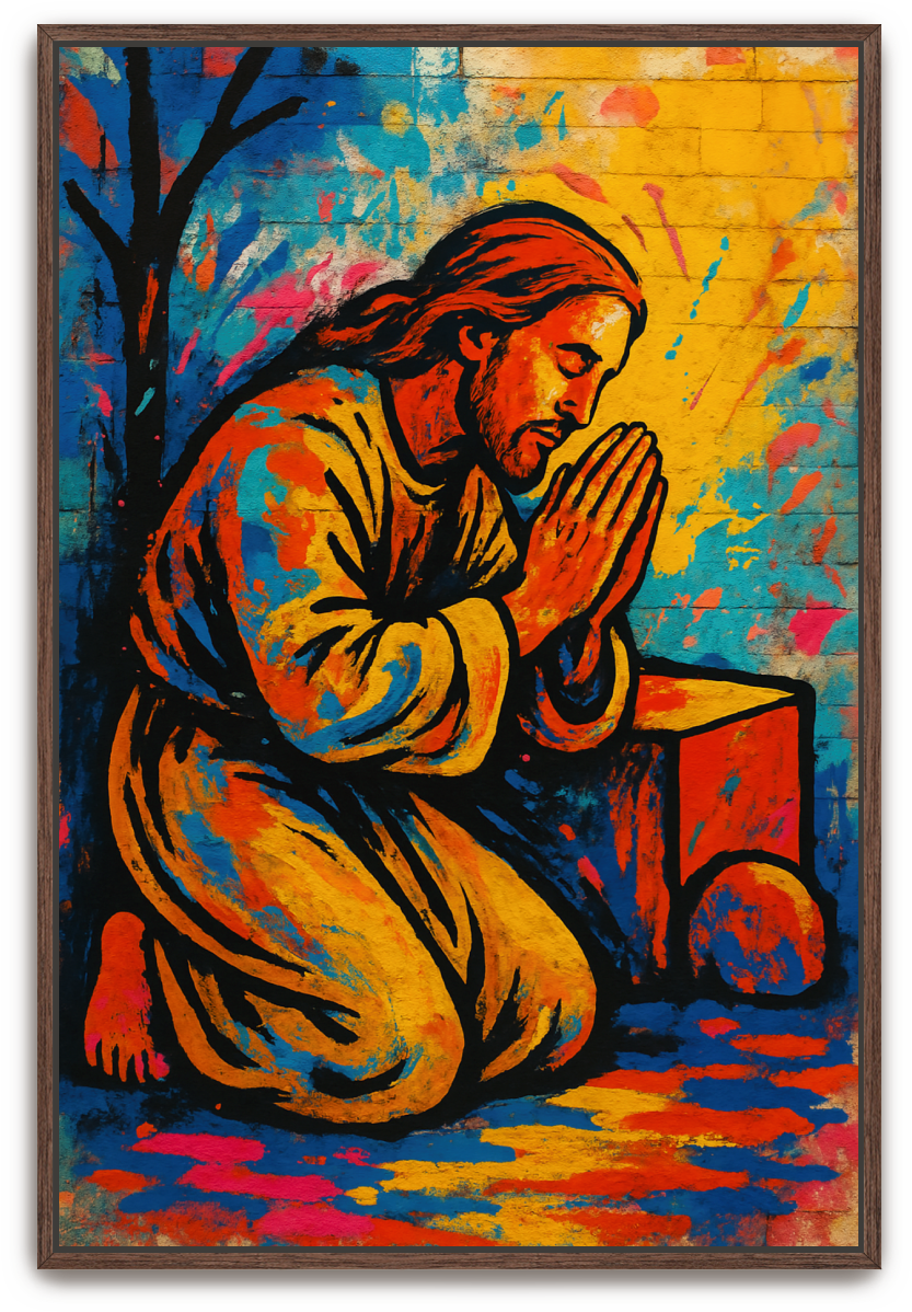 Jesus Prayed - Street Art - Scriptures Illustrated