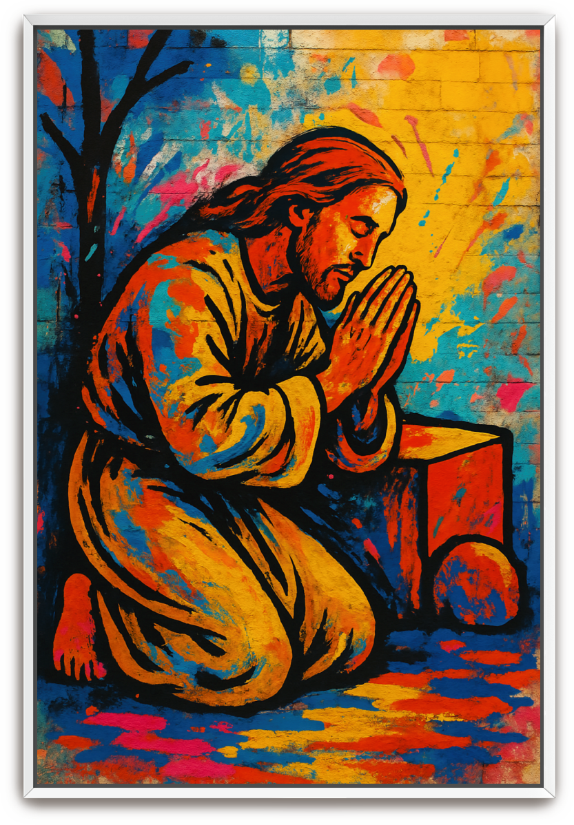 Jesus Prayed - Street Art - Scriptures Illustrated