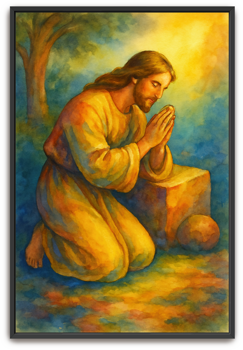 Jesus Prayed - Watercolor - Scriptures Illustrated
