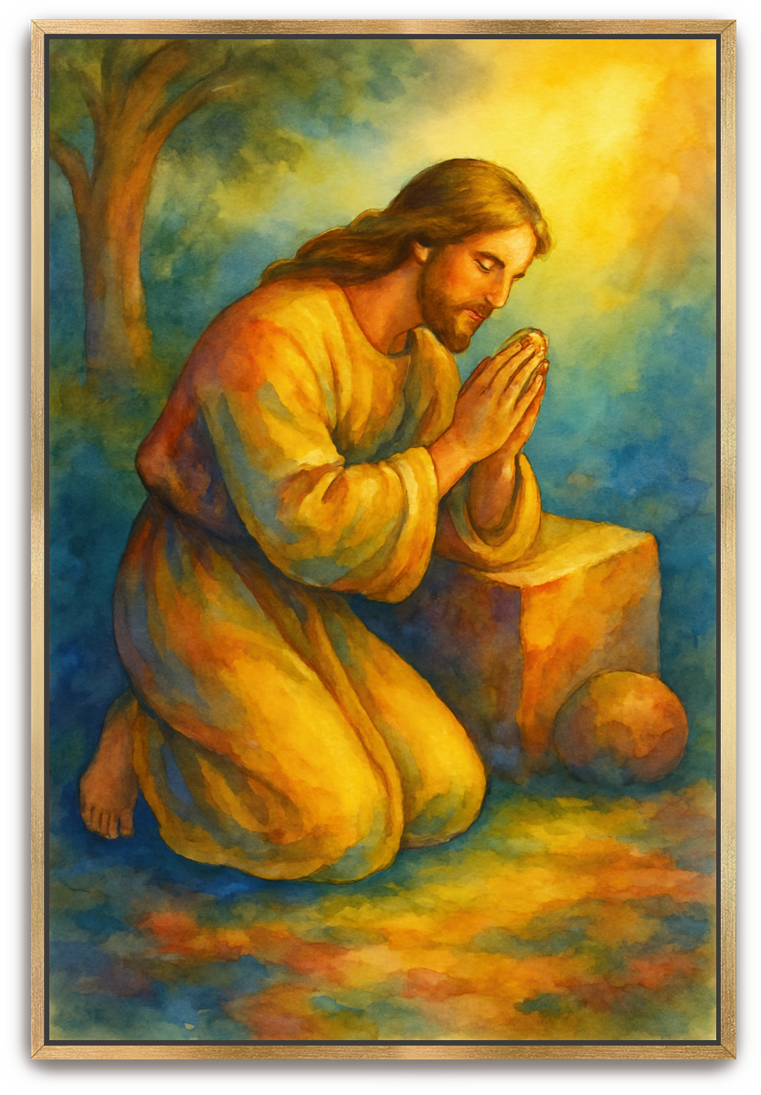 Jesus Prayed - Watercolor - Scriptures Illustrated