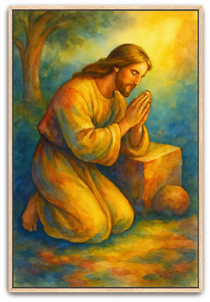 Jesus Prayed - Watercolor - Scriptures Illustrated
