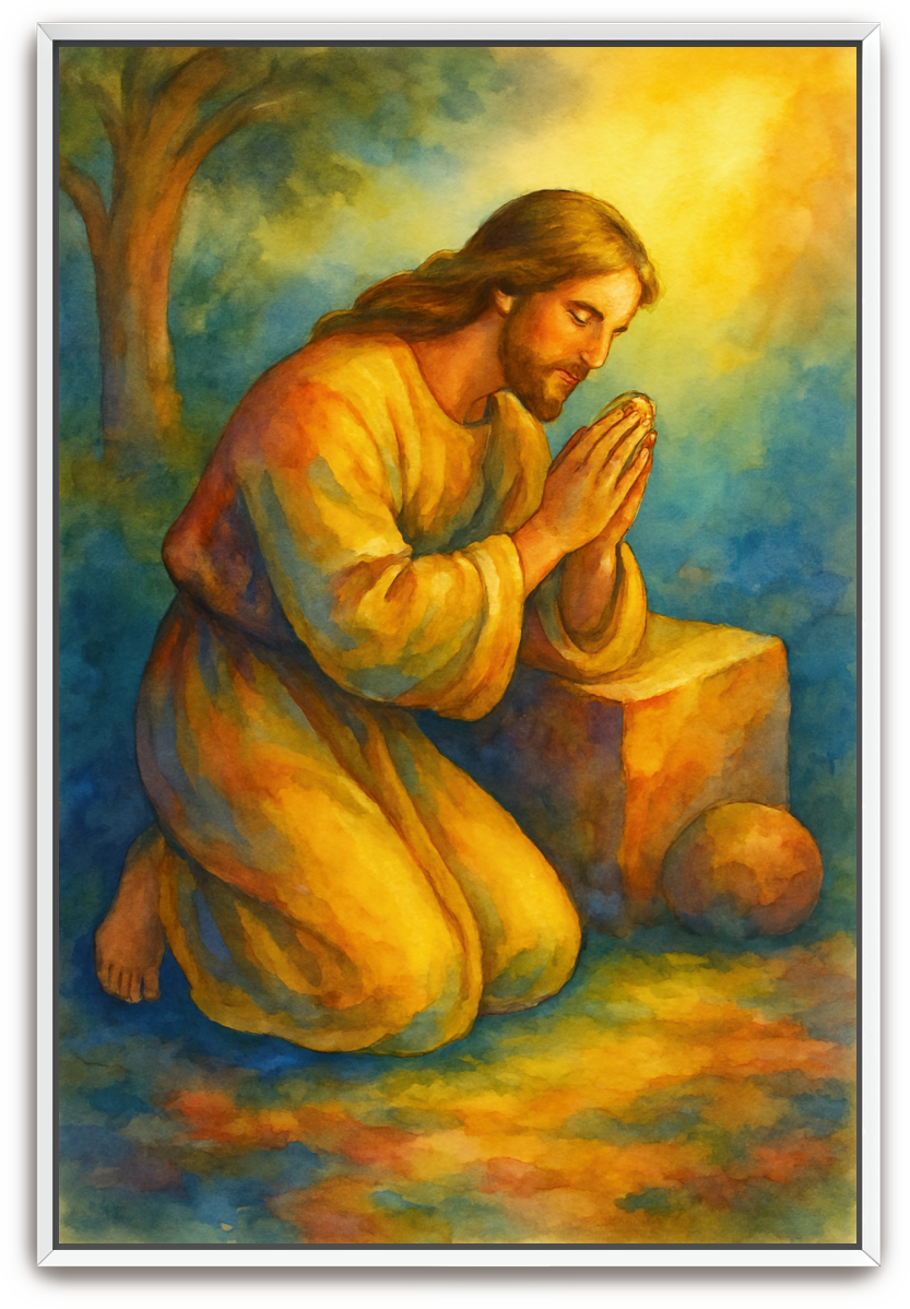 Jesus Prayed - Watercolor - Scriptures Illustrated