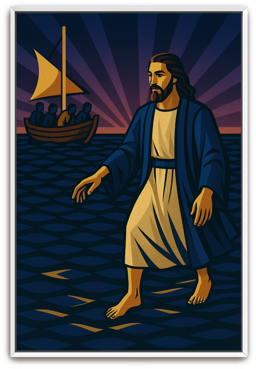 Jesus Walked - Art Deco - Scriptures Illustrated
