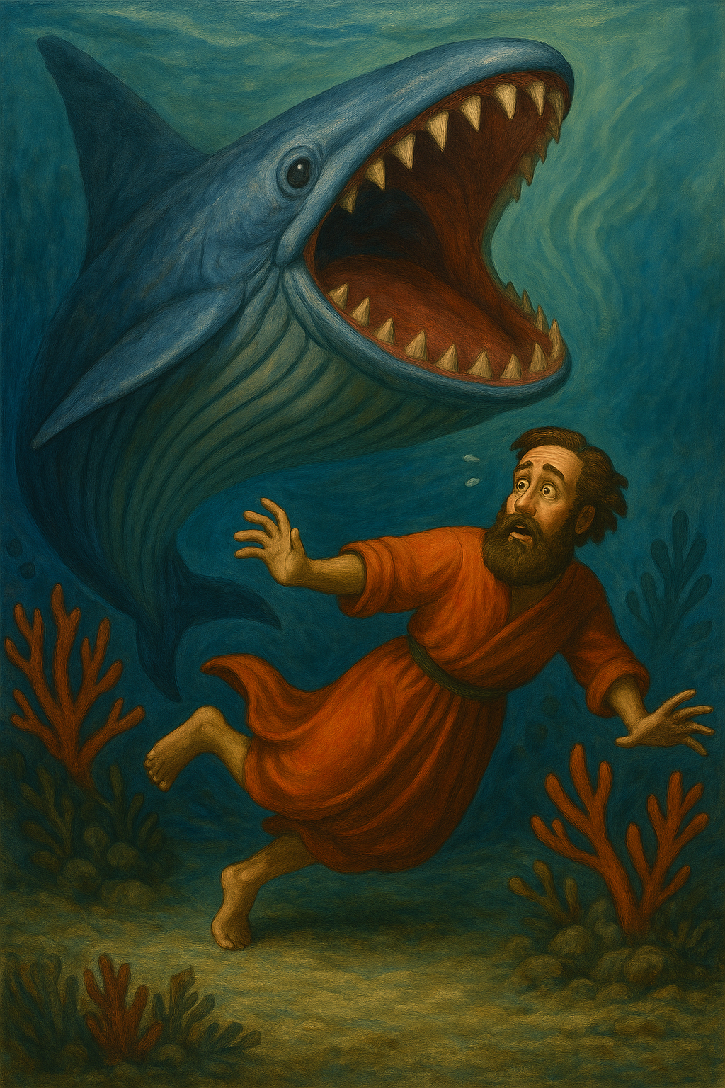 Jonah Pursued - Illustration - Scriptures Illustrated
