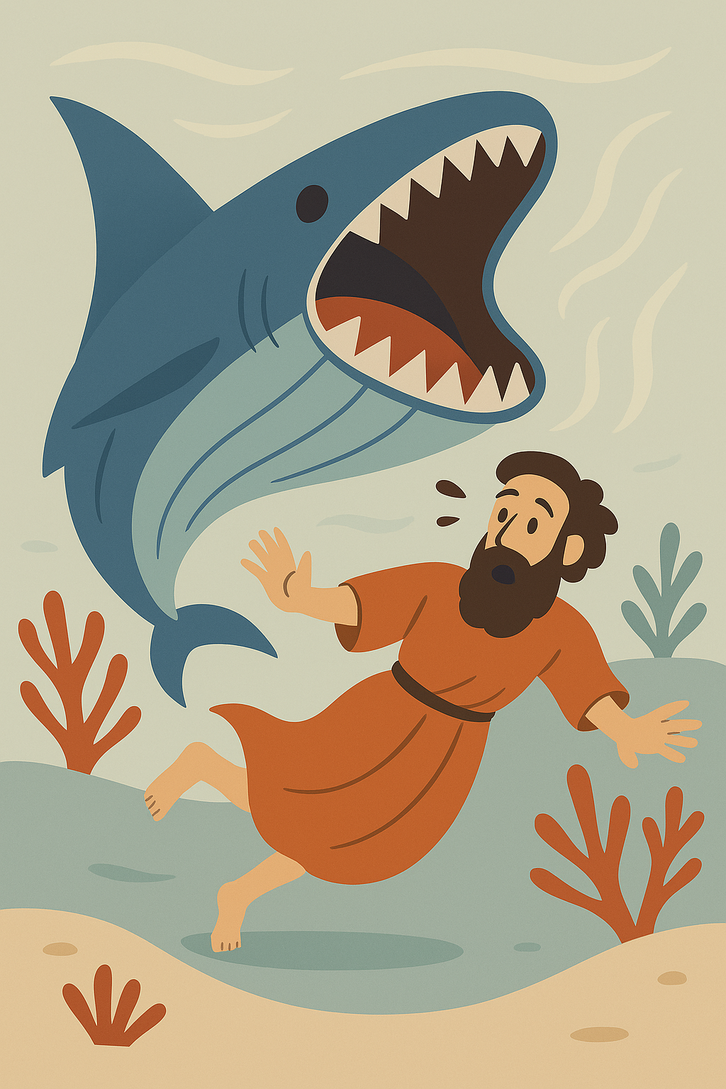 Jonah Pursued - Minimalism - Scriptures Illustrated