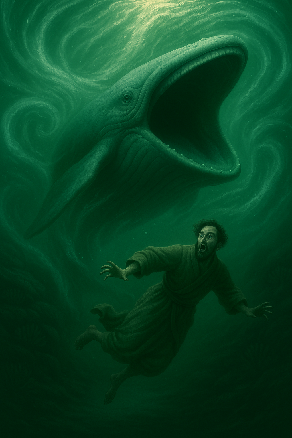 Jonah Pursued - Surrealism - Scriptures Illustrated