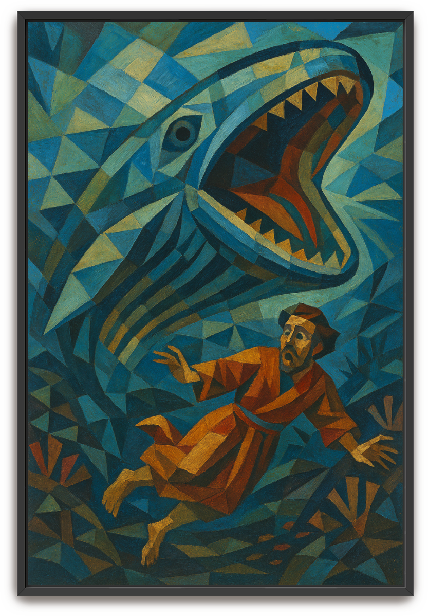 Jonah Pursued - Cubism - Scriptures Illustrated