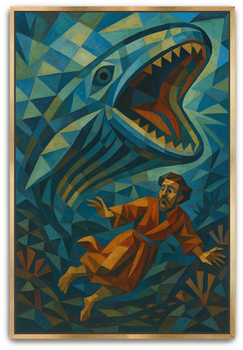 Jonah Pursued - Cubism - Scriptures Illustrated