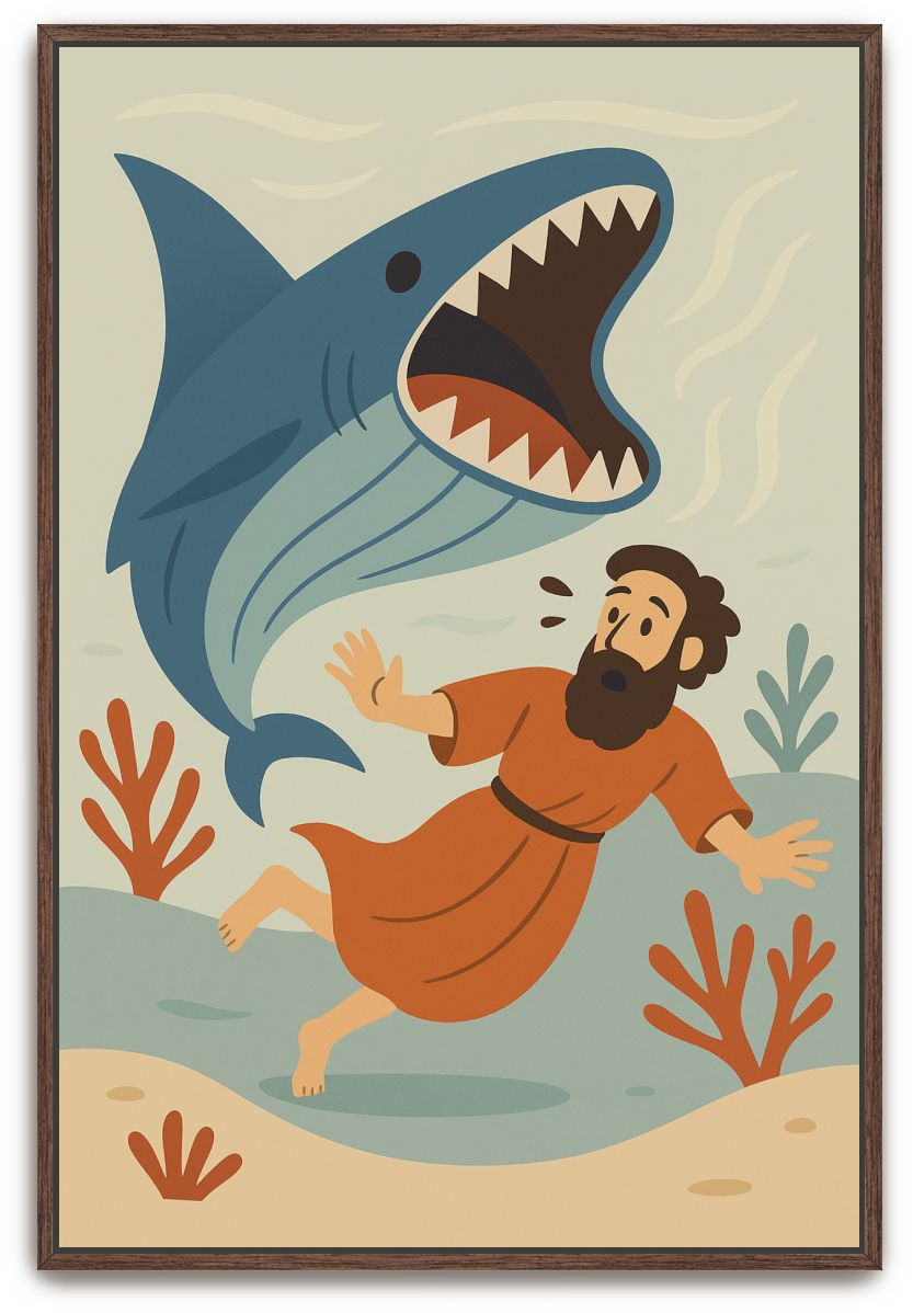 Jonah Pursued - Minimalism - Scriptures Illustrated