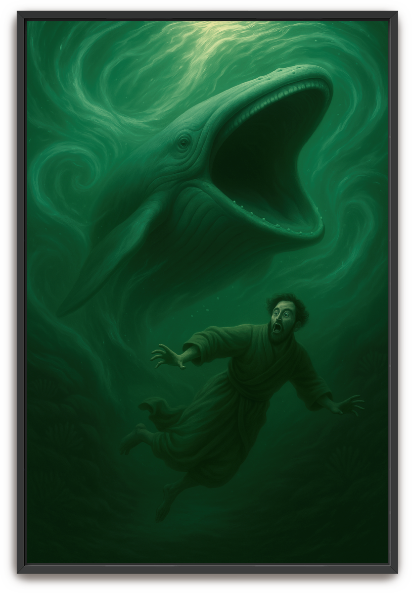 Jonah Pursued - Surrealism - Scriptures Illustrated