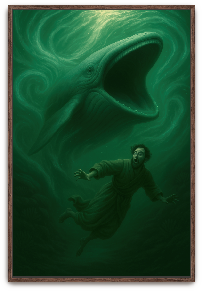 Jonah Pursued - Surrealism - Scriptures Illustrated